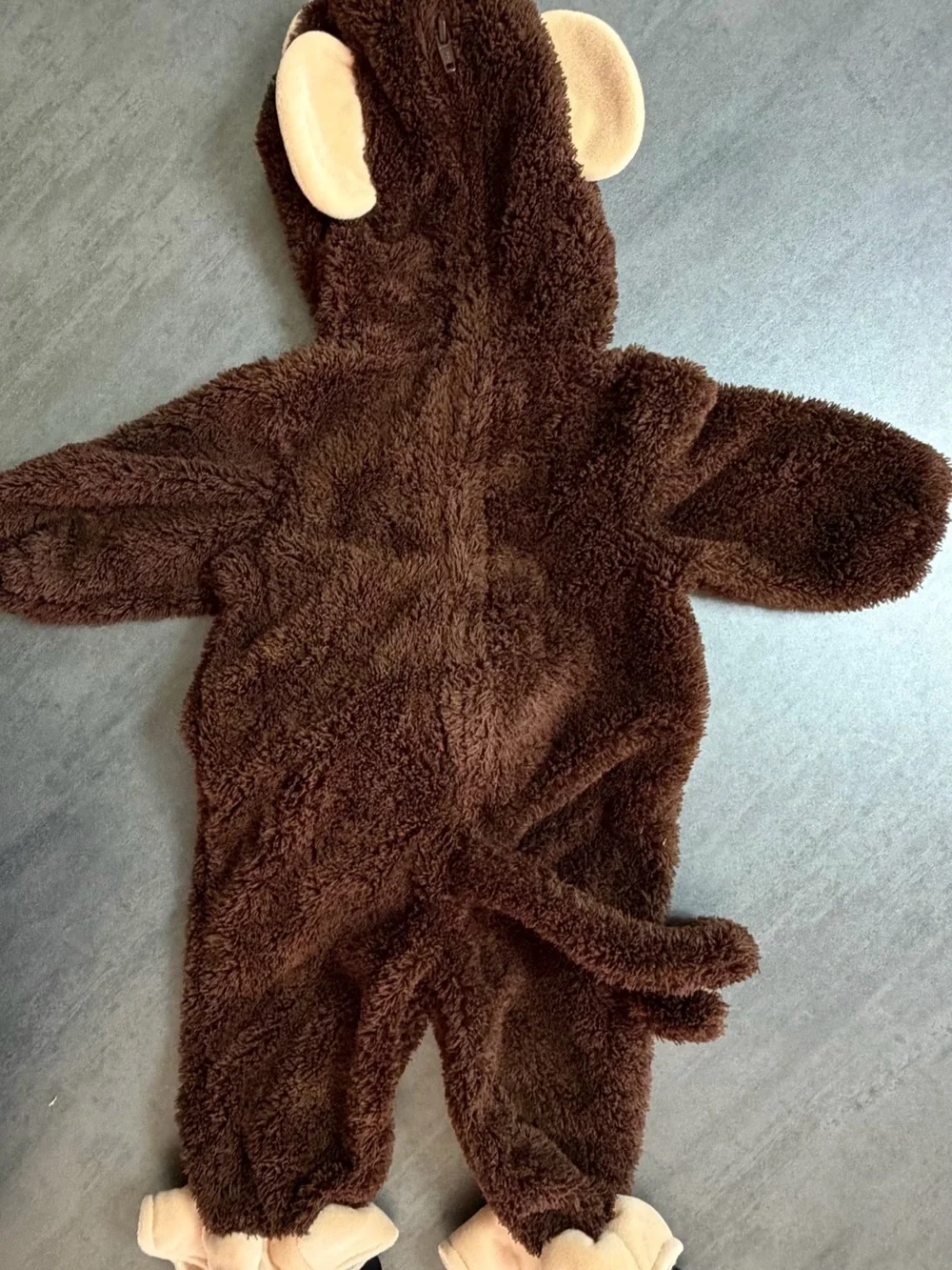 Infant Child Size 6 Months One Piece Monkey Brown & Tan Plush Costume Halloween